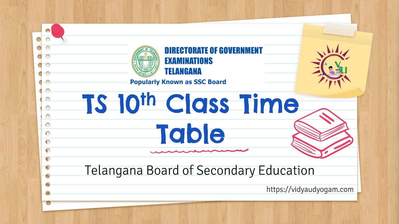 TS 10th Class Time Table 2024 Released Bse Telangana Gov In Vidya